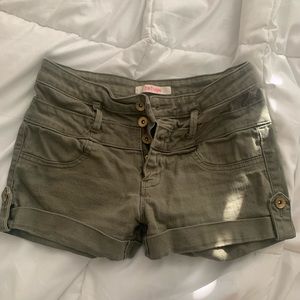 Size 2 green shorts from Charolette Russe